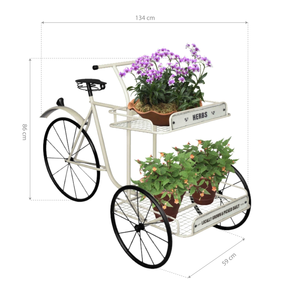 MACETERO JARDIN DE 2 BANDEJAS - Imagen 2