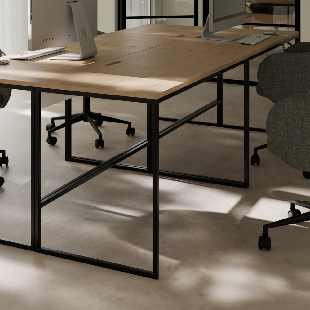 ESCRITORIO HUDSON ROBLE/NEGRO - Imagen 2