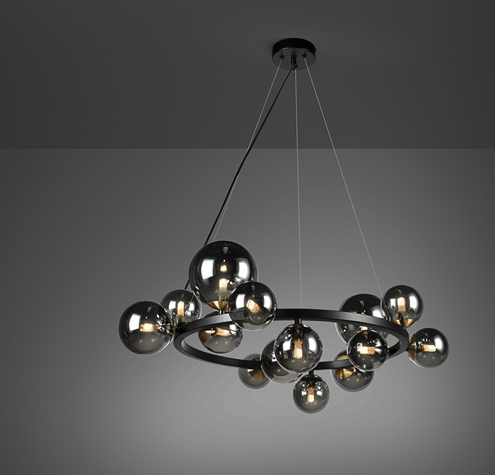 LAMPARA  ·ASTROS· NEGRO