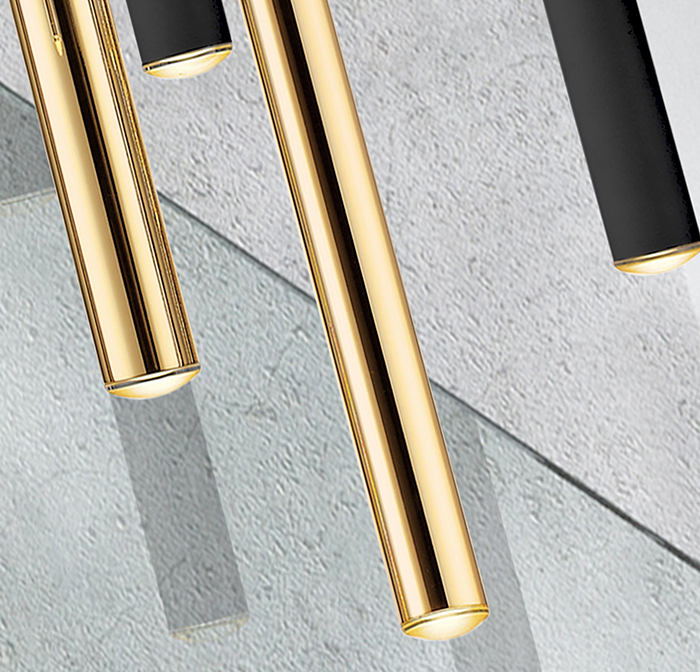 LAMPARA·VARAS·ORO/NEGRO  DIMABLE