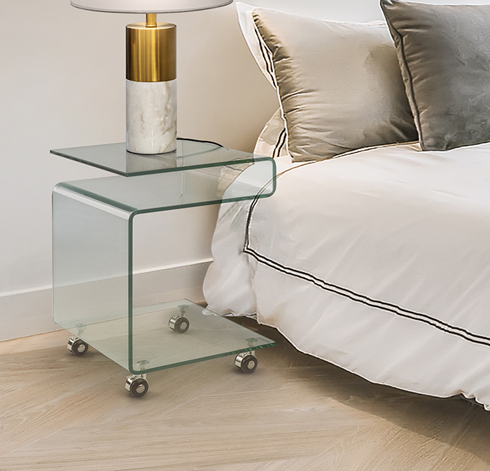 MESA AUX. ·GLASS· TRANSPTE.