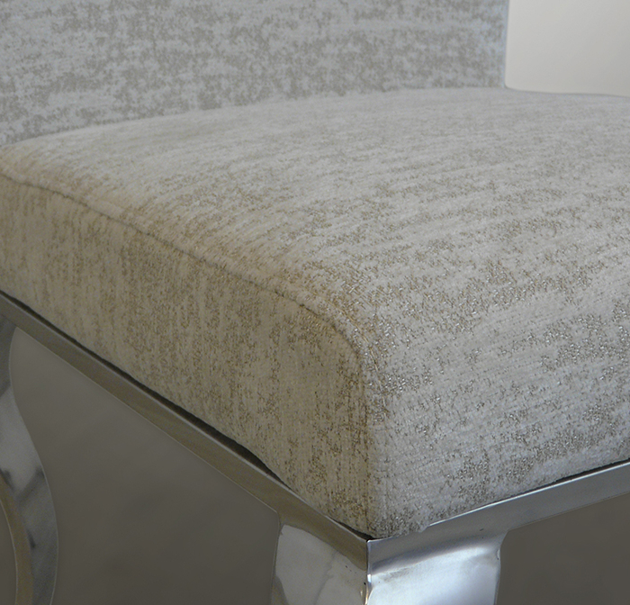 SILLA ·BARROQUE· ACERO BEIGE