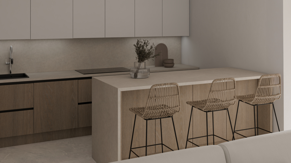 TABURETE GUIDO NATURAL/NEGRO - Imagen 1