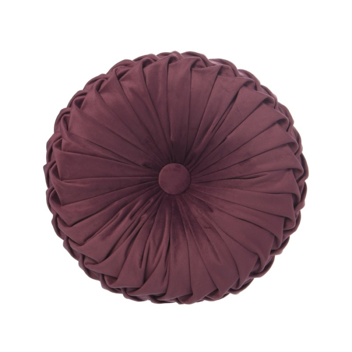 Cojín Redondo Terciopelo Violeta Ø35Cm-sin Cremallera