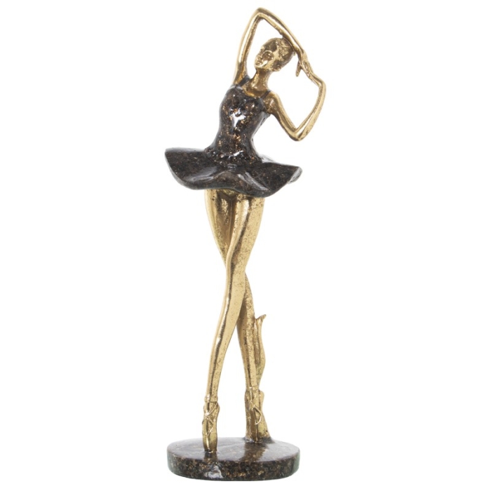 Figura Resina Bailarina Dorada