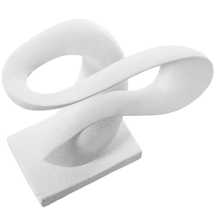 Figura Abstracta Cerámica Blanco