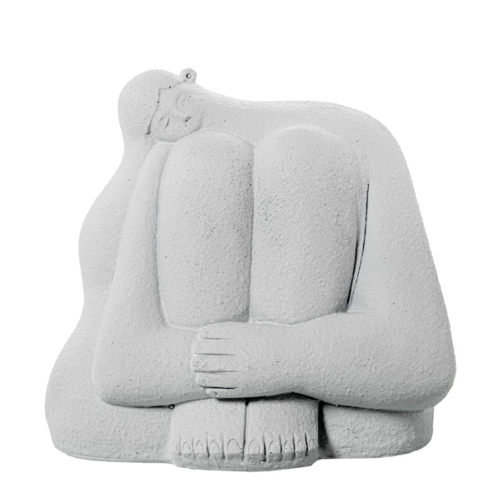 Figura Persona Abstracta Cerámica Blanca