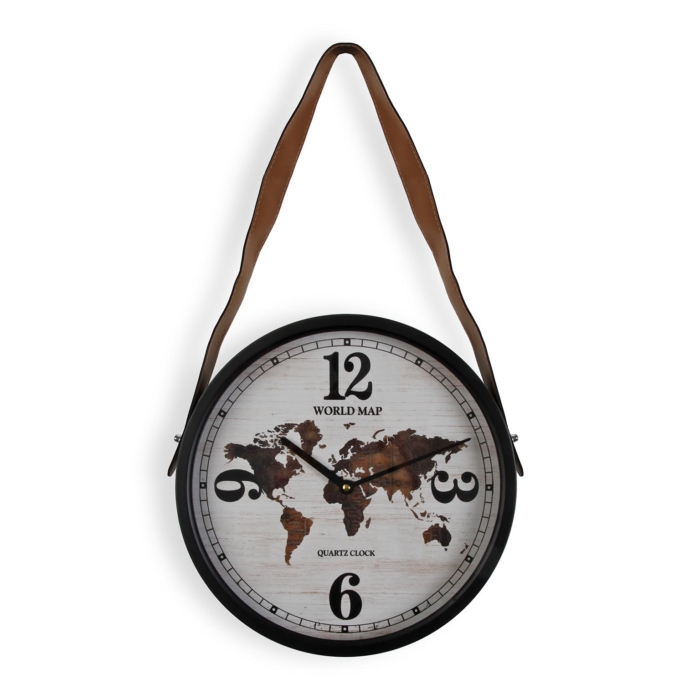 RELOJ DE PARED WORLD MAP 35CM