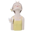Figura Resina 20Cm Torso Chica C y Mariposas Camiseta Amarilla