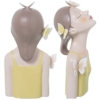 Figura Resina 20Cm Torso Chica C y Mariposas Camiseta Amarilla - Imagen 2