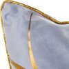 Cojín Terciopelo Gris y Oro 100% Poliéster y con Cremallera - Imagen 4