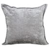 Cojín Terciopelo 100% Poliéster Gris y con Cremallera