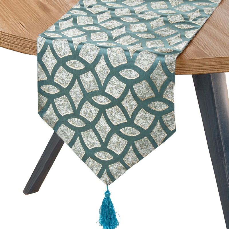 50719 Camino de Mesa.azul 100% Poliéster - Imagen 1