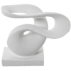Figura Abstracta Cerámica Blanco - Imagen 3