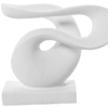 Figura Abstracta Cerámica Blanco - Imagen 5