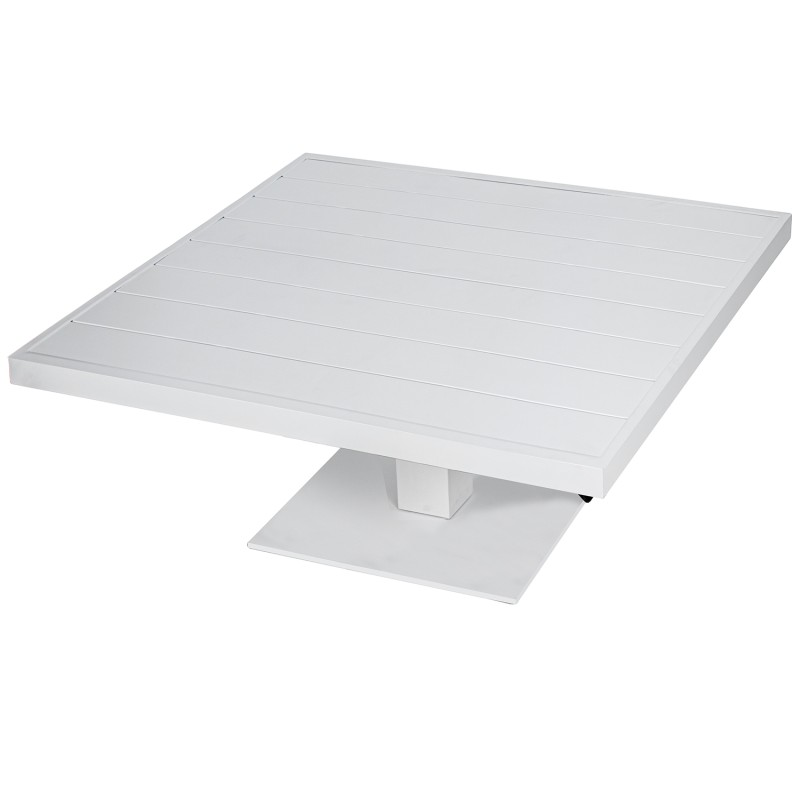 74606a Mesa Exterior Aluminio Blanca Regulable en Alt - Imagen 2