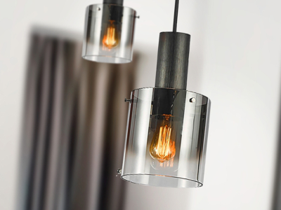 -VENIZE- LAMPARA  NEGRO-SMOKE - Imagen 3