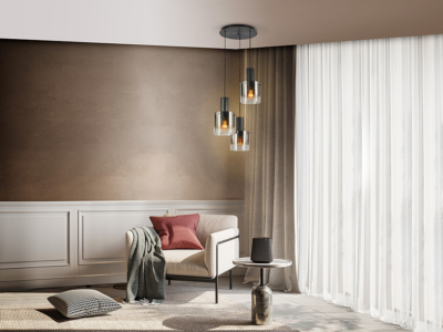 -VENIZE- LAMPARA  NEGRO-SMOKE - Imagen 2