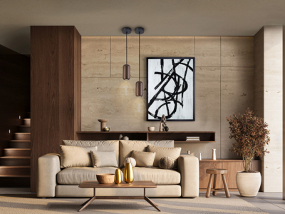 -NIMES- LAMPARA  NEGRO-MARRON - Imagen 2