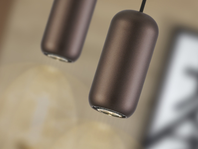 -NIMES- LAMPARA  NEGRO-MARRON - Imagen 3