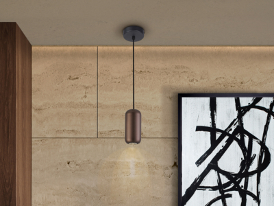 -NIMES- LAMPARA  NEGRO-MARRON