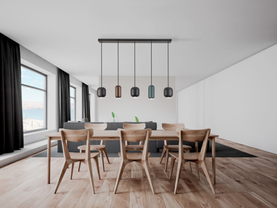 -NIMES- LAMPARA  NEGRO-COLORES - Imagen 2