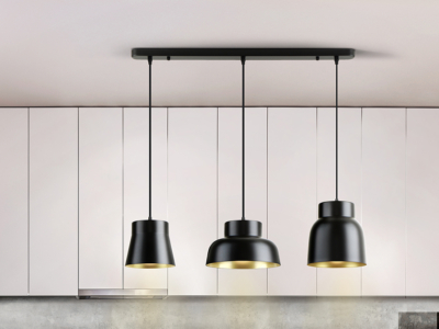 -VULCANO- LAMPARA  -NEGRO/ORO