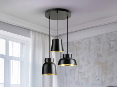 -VULCANO- LAMP  - NEGRO/ORO