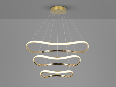 -NAOS-LAMPARA ORO ROSA 3 AROS - Imagen 3