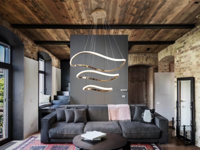 -NAOS-LAMPARA ORO ROSA 3 AROS - Imagen 4