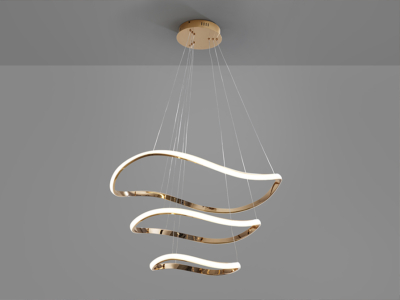 -NAOS-LAMPARA ORO ROSA 3 AROS - Imagen 5