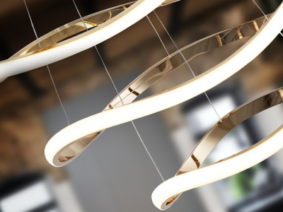 -NAOS-LAMPARA ORO ROSA 3 AROS - Imagen 6