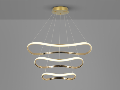 -NAOS-LAMPARA ORO ROSA 3 AROS  DIM - Imagen 3