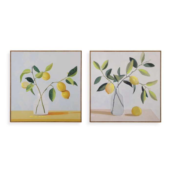CUADRO SURTIDO LIENZO LIMONES 40 X 40