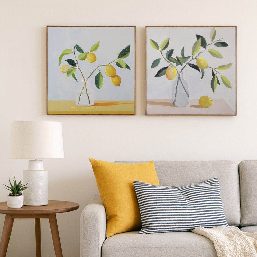 CUADRO SURTIDO LIENZO LIMONES 40 X 40 - Imagen 6