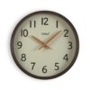 RELOJ DE PARED EFECTO MADERA OSCURA 30 CM
