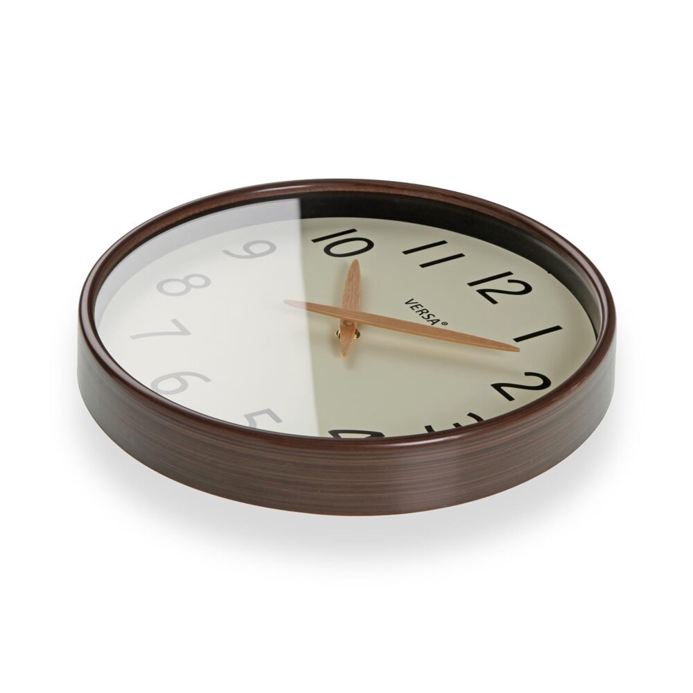 RELOJ DE PARED EFECTO MADERA OSCURA 30 CM - Imagen 2