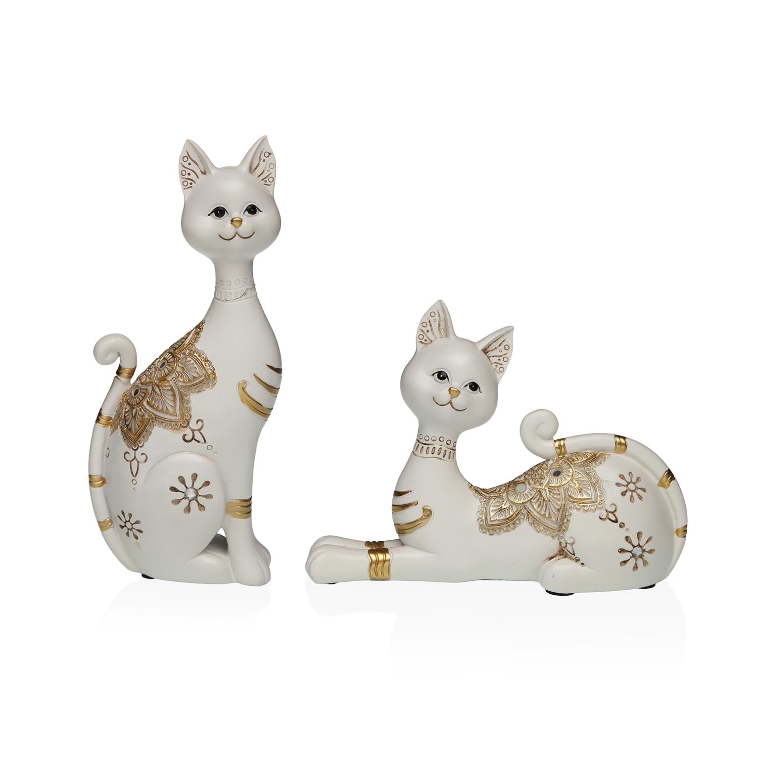 22470050_1 FIGURA DE GATO BLANCO 20x14,5CM - Imagen 2