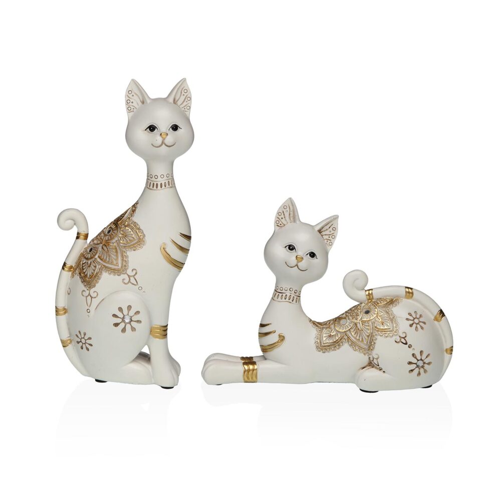 FIGURA DE GATO BLANCO 10,5x24CM - Imagen 2