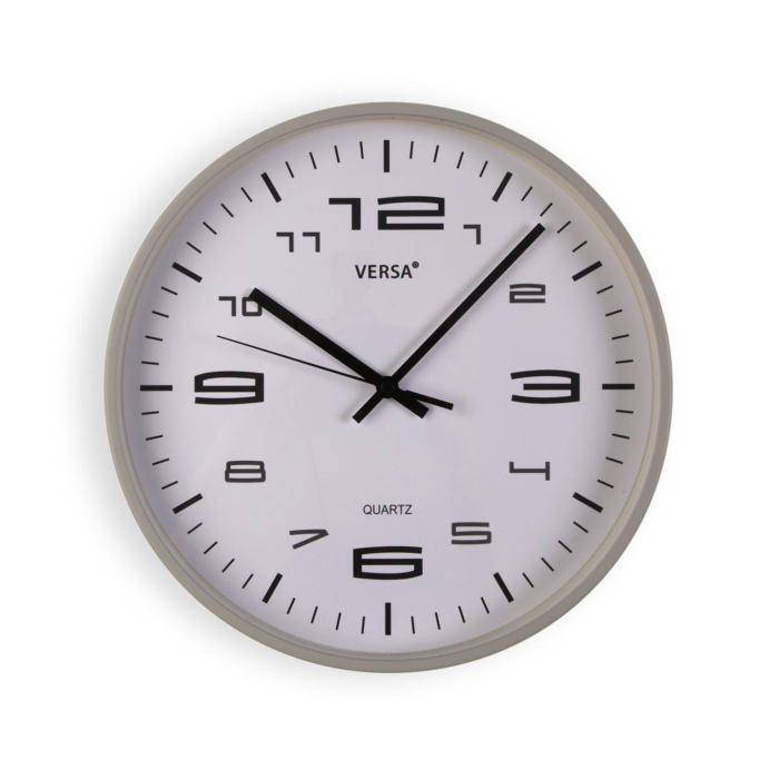 RELOJ DE PARED GRIS CLARO 30CM