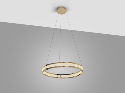 LORIAN- LAMPARA 1 ARO DORADO BRILLO - Imagen 4