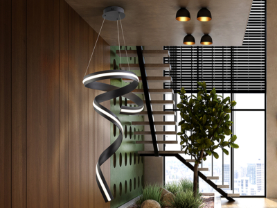 AMARA-LAMPARA VERTICAL - NEGRO MATE