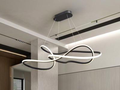 EVANIA- GRAN LAMPARA - NEGRO MATE