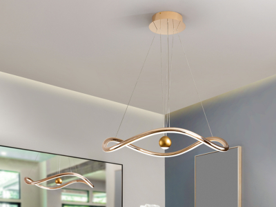 ROMINA- LAMPARA DORADO BRILLO