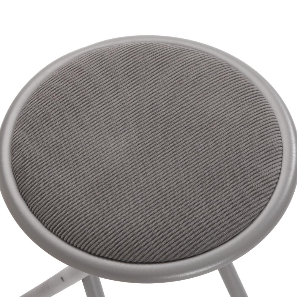 TABURETE PLEGABLE TOD EN CORDUROY GRIS - Imagen 2