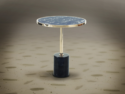 MESA AUX.·DEKALA·NEGRO/ORO Ø46 - Imagen 4