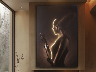 SILUETA-CUADRO LUZ LED