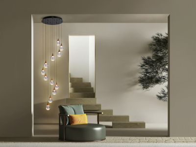 CORINA- LAMPARA  NEGRO-COBRE - Imagen 2