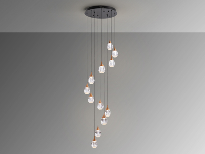 CORINA- LAMPARA  NEGRO-COBRE - Imagen 4