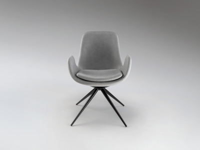 ZUNA- SILLA GIRATORIA GRIS CLARO - Imagen 4